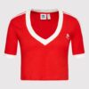 Adidas Adicolor Classics Cropped Tee Top Rosso Bainco Donna