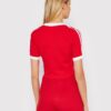 Adidas Adicolor Classics Cropped Tee Top Rosso Bainco Donna