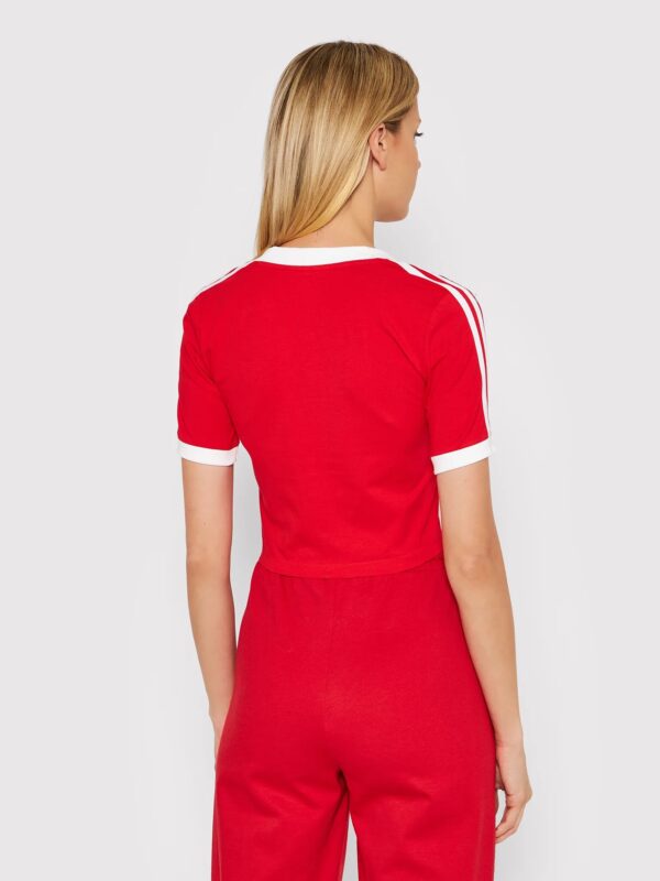 Adidas Adicolor Classics Cropped Tee Top Rosso Bainco Donna