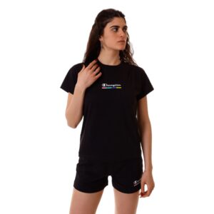 Champion Crewneck T-shirt Nera Donna