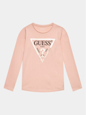 Guess Maglietta Maniche Lunghe Total Pink Bambine Ragazze