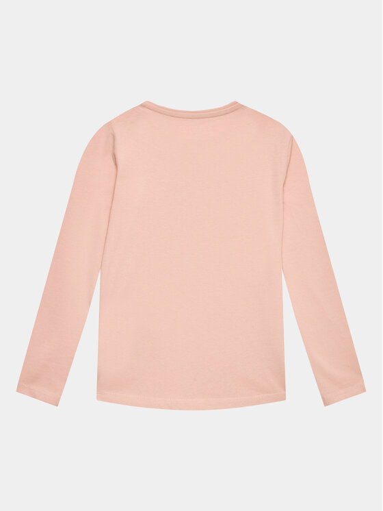 Guess Maglietta Maniche Lunghe Total Pink Bambine Ragazze