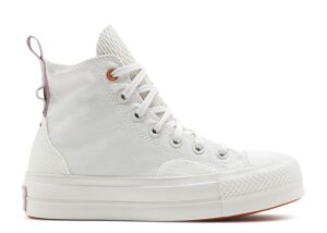 Converse Future Utility Platform Chuck Taylor All Star Scarpe Bianche Rosa Donna