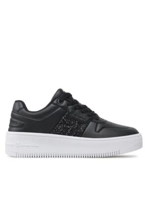 Champion Low Cut Shoe Rebound Platform Spark Scarpe Nere Bianche Donna
