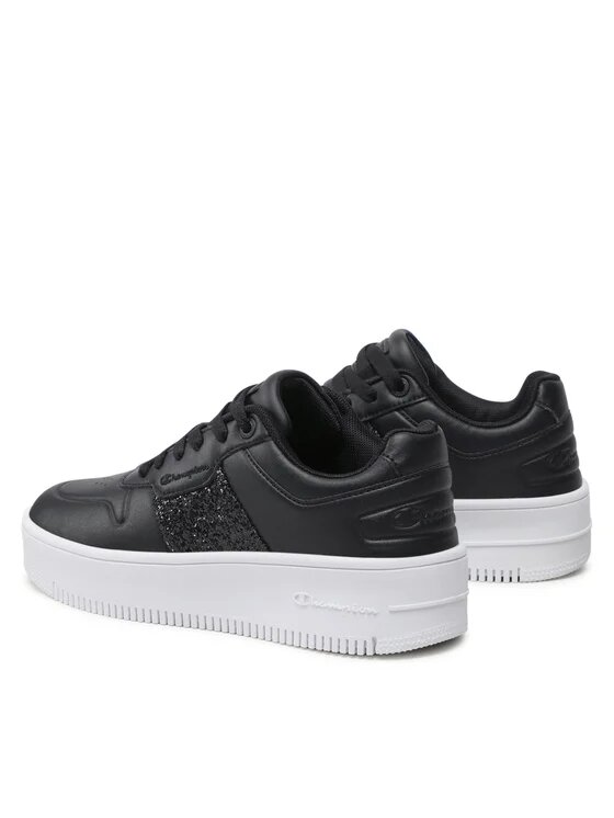 Champion Low Cut Shoe Rebound Platform Spark Scarpe Nere Bianche Donna