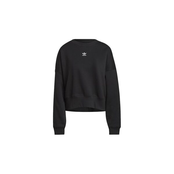 Adidas Adicolor Essentials Fleece Felpa Girocollo Nera Donna