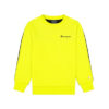 Champion Kids Legacy Script Logo Crewneck Felpa Girocollo Giallo Fluo Bambino