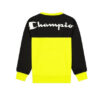 Champion Kids Legacy Script Logo Crewneck Felpa Girocollo Giallo Fluo Bambino