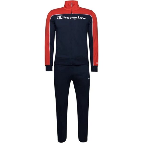 Champion Full Zip Suit Completo Tuta Blu Rosso Uomo