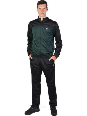 Champion Completo Tuta Acetato Nero Verde Uomo