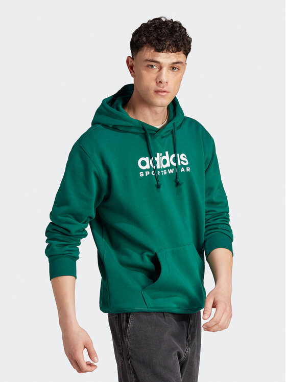 Adidas m All Szn g Hdy Felpa Cappuccio Verde Uomo