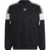 Adidas Adicolor Classics Cut Line Crew  Felpa Girocollo Nera Bianca Uomo