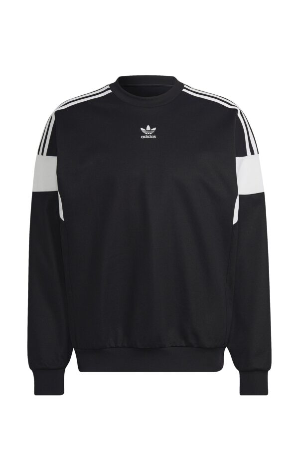 Adidas Adicolor Classics Cut Line Crew  Felpa Girocollo Nera Bianca Uomo