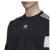 Adidas Adicolor Classics Cut Line Crew  Felpa Girocollo Nera Bianca Uomo