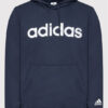 Adidas Essentials French Terry Linear Logo Felpa con cappuccio Blu Uomo