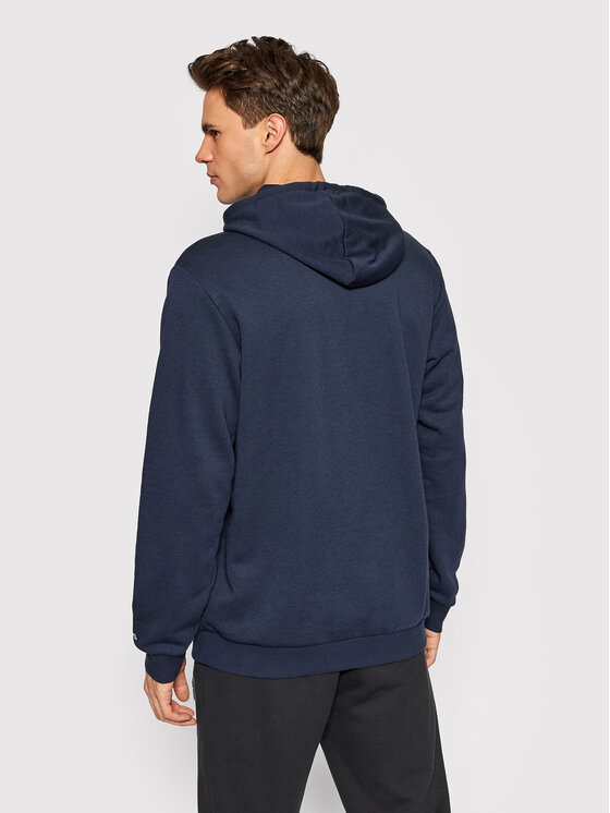Adidas Essentials French Terry Linear Logo Felpa con cappuccio Blu Uomo