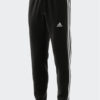 Adidas Essentials Fleece 3-Stripes Slim-Fit Pantaloni Tuta Neri Uomo