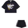 Champion Light Cotton Jersey Completo Tuta Nero Bambino