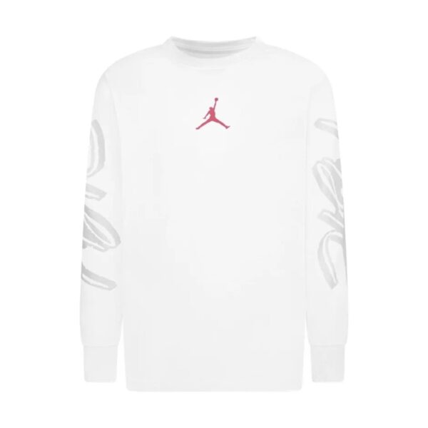 Jordan Flight Felpa Girocollo Bianca Bambini Ragazzi