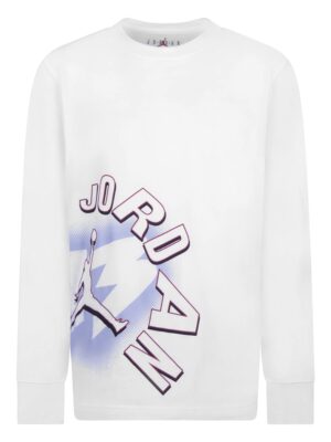 Jordan The Starter T-shirt Maniche Lunghe Bianca Bambini Ragazzi