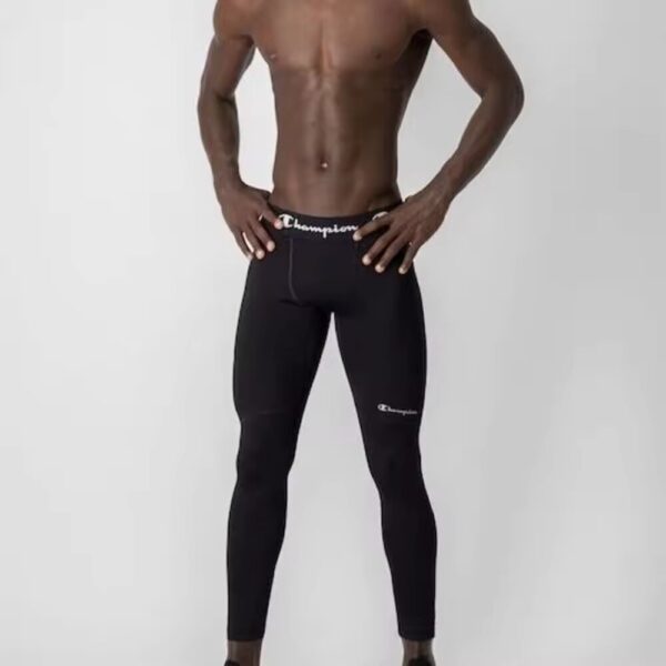 Champion Pantaloni Materiale Tecnico Nero Uomo