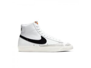 Nike Blazer Mid 77 Scarpe Alte Bianche Nere Donna
