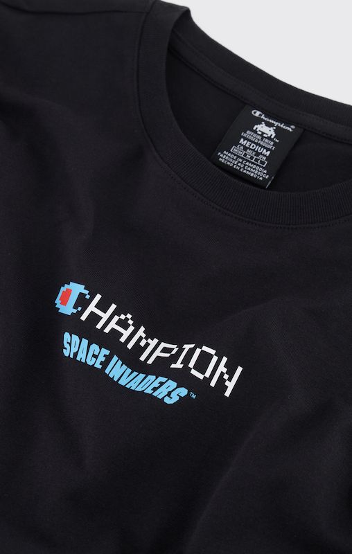 Champion Crewneck T-Shirt Nera Uomo