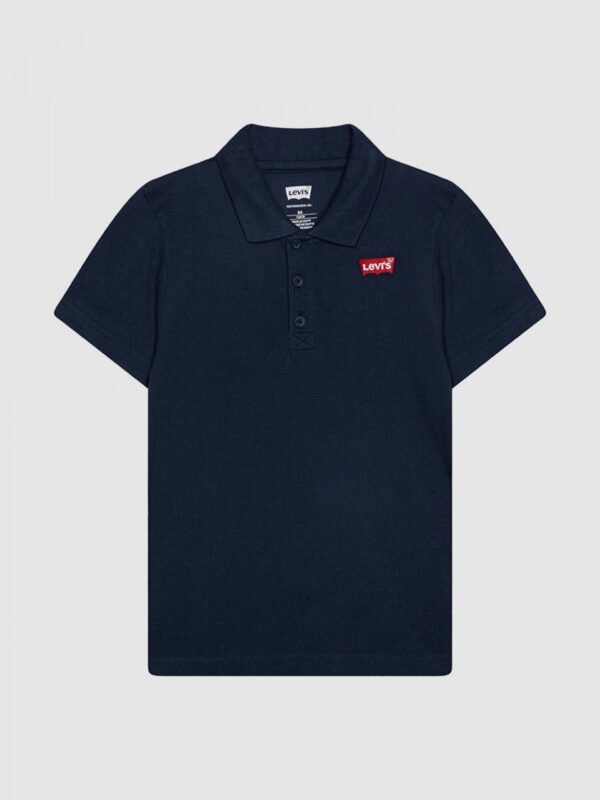 Levi Bat Neck Tape Polo Nera Bambino