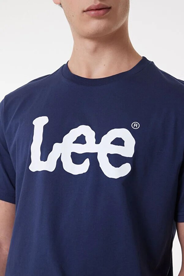 Lee Wobbly Logo Tee T-shirt Blu Uomo