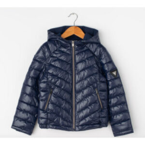 Guess Giubbotto Con Cappuccio Blu Bambino