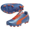 Puma evospeed 5 fg Scarpe Da Calcio Azzurre Arancioni Bambini Ragazzi