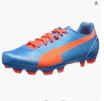 Puma evospeed 5 fg Scarpe Da Calcio Azzurre Arancioni Bambini Ragazzi