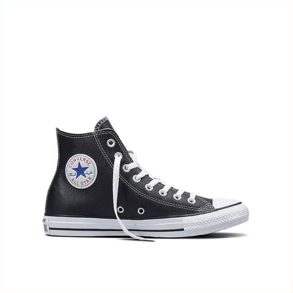 Converse Chuck Taylor Hi Leather Scarpe Nere Bianche Uomo