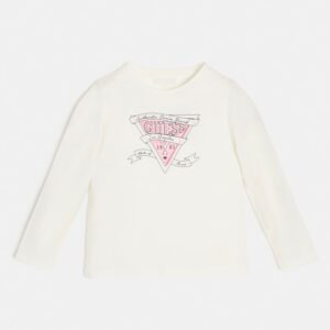 Guess Ls T-shirt Manica lunga Bianca Bambina