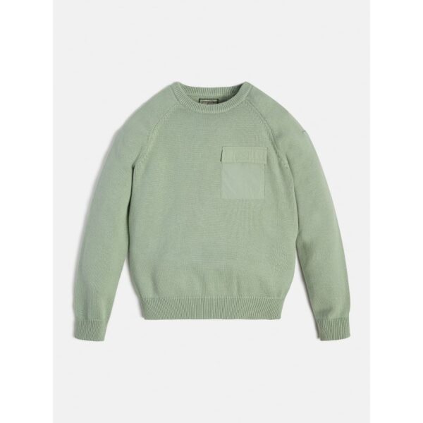Guess Maglione  con tasca frontale Verde Bambino