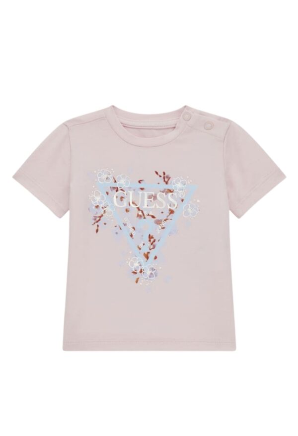 Guess Kids T-shirt Rosa Logo Lrontale
