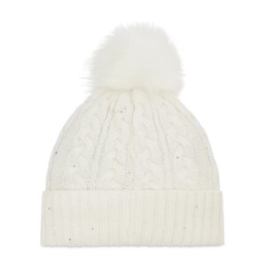 Guess Beanie Cappello lavorato a maglia Bianco Donna