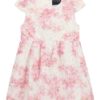 Guess Blossom Vestito Con Stampe a Fiori Bianco Rosa Bambina