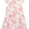 Guess Blossom Vestito Con Stampe a Fiori Bianco Rosa Bambina