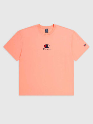 Champion Crewneck T-Shirt Rosa Uomo