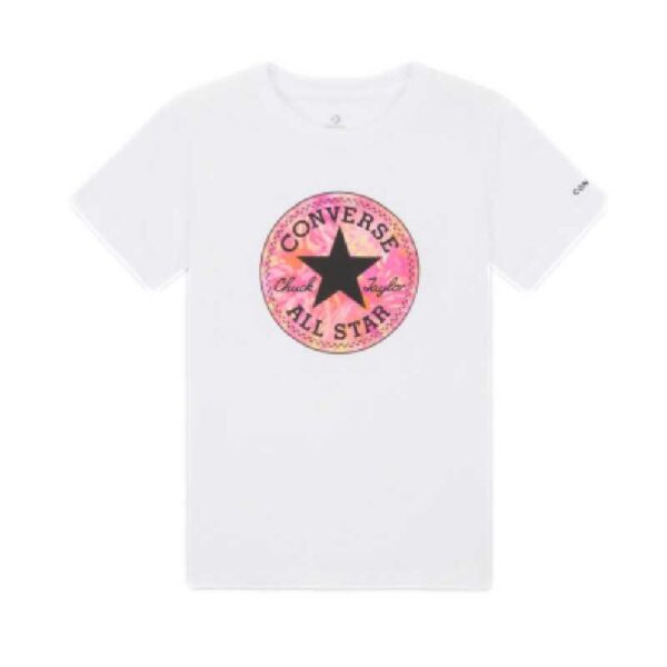 Converse Chuck Patch Graphic T-shirt Bianca Bambine Ragazze