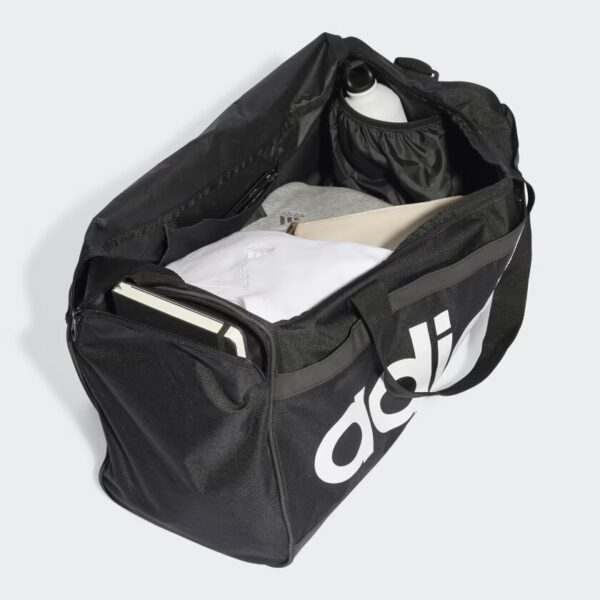 Adidas Linear Duffel Borsone Da Palestra Nero Bianco