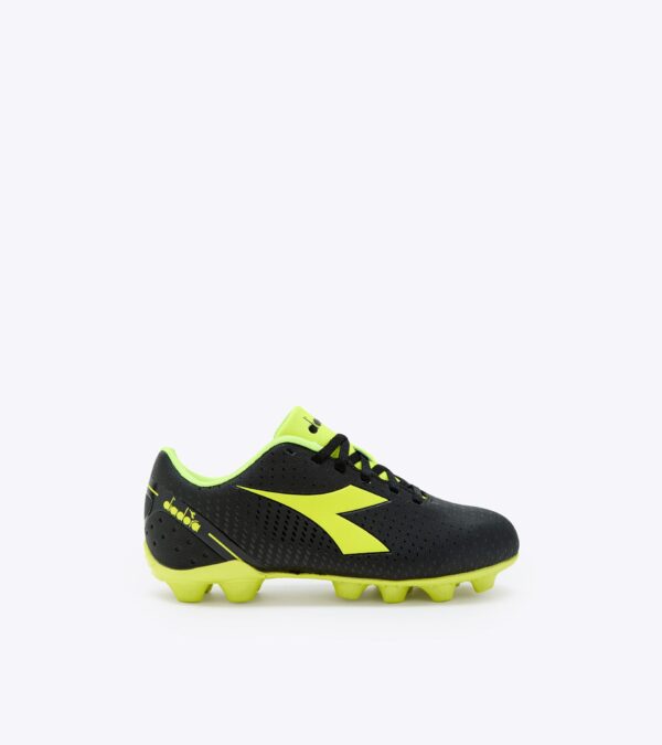 Diadora 5 Play Md Scarpe Da Calcio Nere Giallo Fluo Bambini Ragazzi