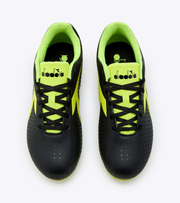 Diadora 5 Play Md Scarpe Da Calcio Nere Giallo Fluo Bambini Ragazzi