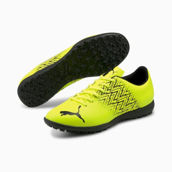 Puma Tacto TT Erkek Scarpe Da Calcetto Giallo Fluo Bambini Ragazzi