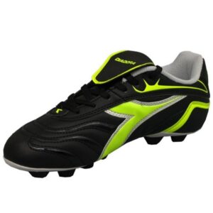 Diadora Clasico Jr Md Scarpe Da Calcio Nere Giallo Fluo  Bambini Ragazzi