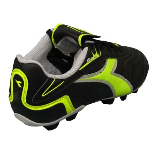 Diadora Clasico Jr Md Scarpe Da Calcio Nere Giallo Fluo  Bambini Ragazzi