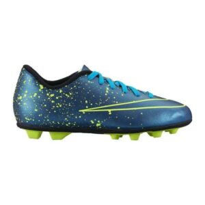 Nike Jr. Mercurial Vortex II FG  Scarpe Da Calcio Blu Giallo Fluo Bambini Ragazzi