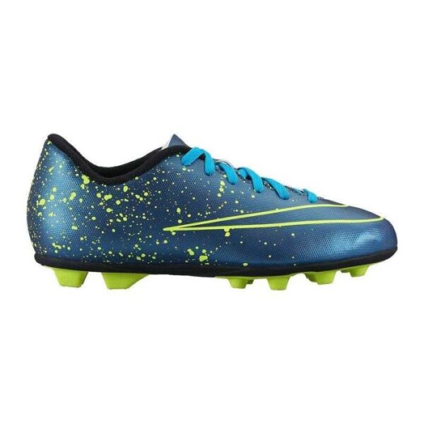 Nike Jr. Mercurial Vortex II FG  Scarpe Da Calcio Blu Giallo Fluo Bambini Ragazzi