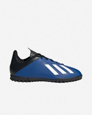 Adidas X 19.4 Turf Boots Scarpe Da Calcetto Blu Nere Bambini Ragazzi